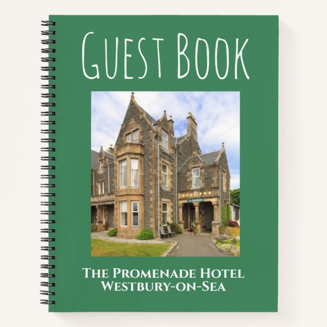 Carnet Hotel Guest Book avec Nom de l'hébergement (Devant)