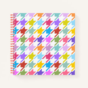 Carnet Houndstooth Multicolor+White Big Motif