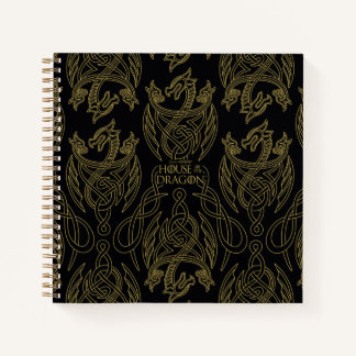 Carnet HOUSE OF THE DRAGON | Gold Filigree Dragon Pattern