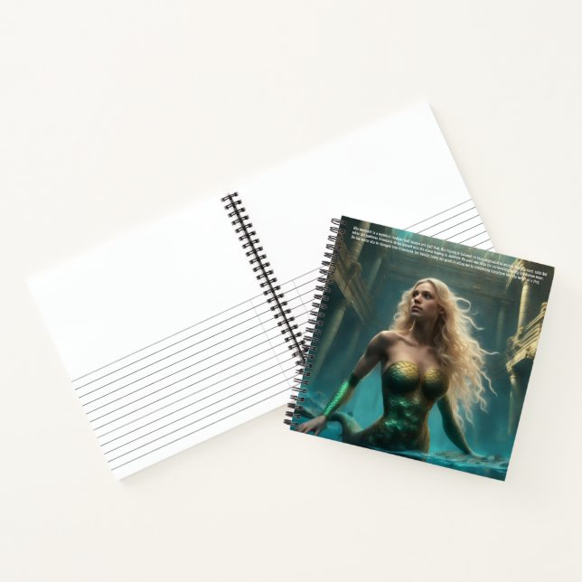 Carnet Housse dure de légende de sirène (Intérieur)