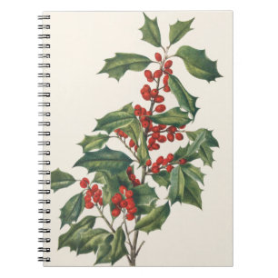 Carnet Houx de Noël Classique avec Baies Rouges Art