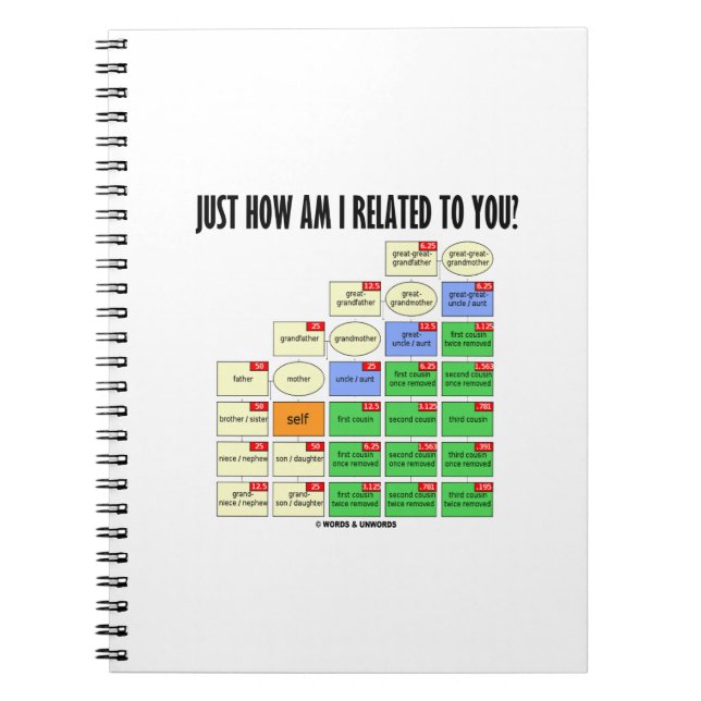 Carnet "How Am I Related To You" ? Généalogie (Devant)