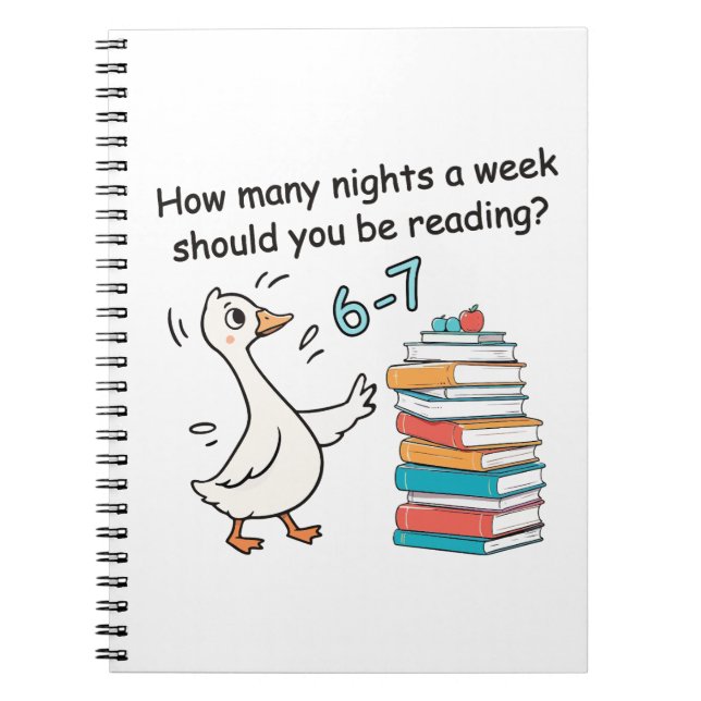 Carnet How Many Nights a Week Should You Be Reading 6-7 (Devant)