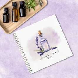 Carnet Huiles essentielles Lavende botanique Aquarelle fl