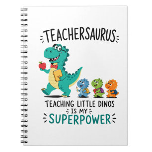 Carnet Humour de professeur Teachersaurus avec de petits
