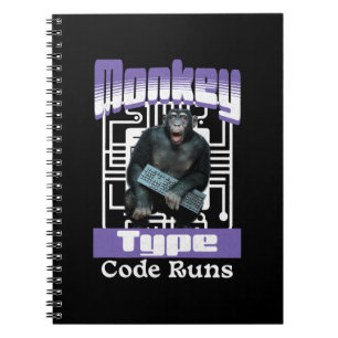 Carnet Humour de programmeur sur le singe qui tape du cod