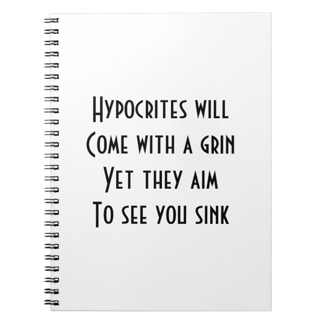 Carnet Hypocrites (Devant)