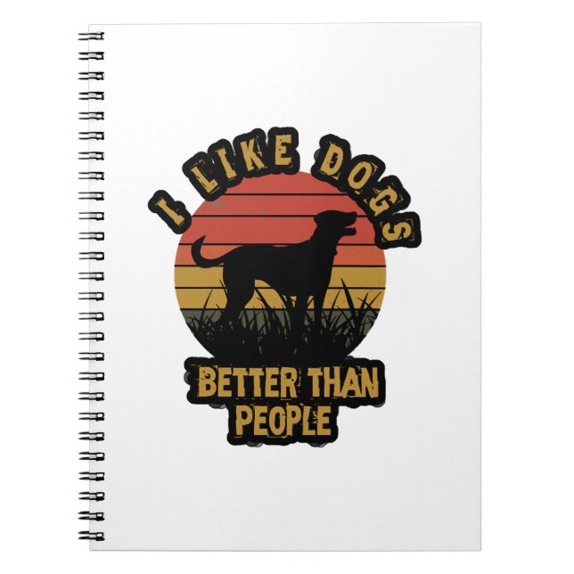 Carnet I like dogs better than peple (Devant)