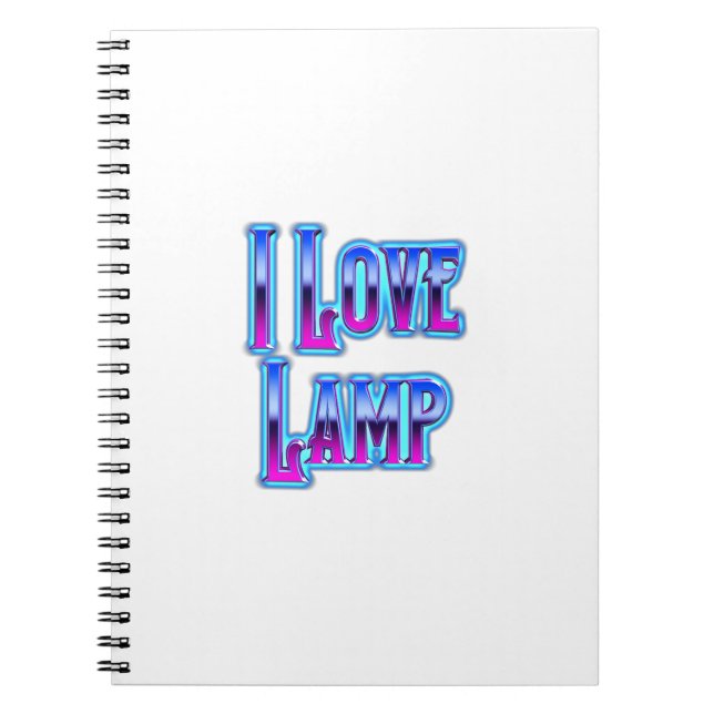 Carnet I Love Lamp (Devant)