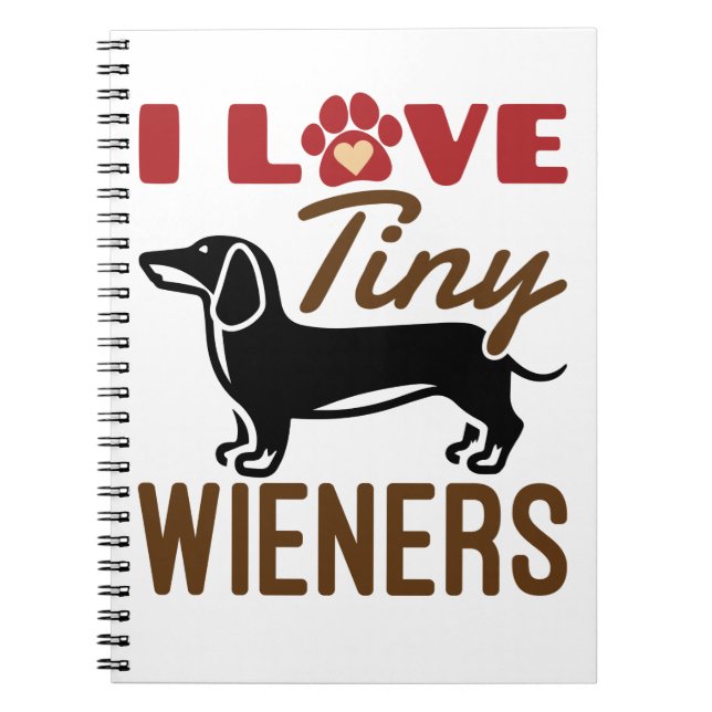 Carnet I Love Miniature Dachshund Doxie (Devant)