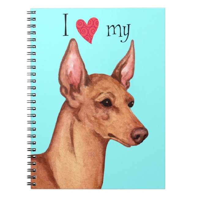 Carnet I Love my Cirneco dell'Etna (Devant)