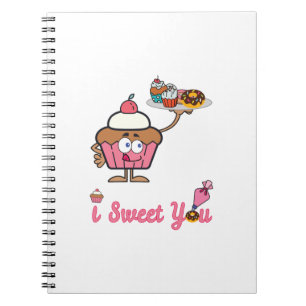 Carnet I Sweet You with a Cupcake