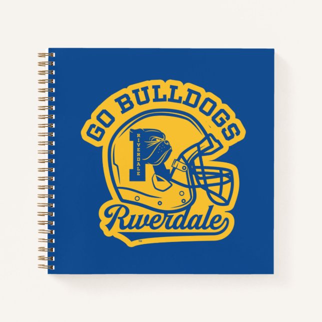 Carnet Icône de casque de football Go Bulldogs (Devant)