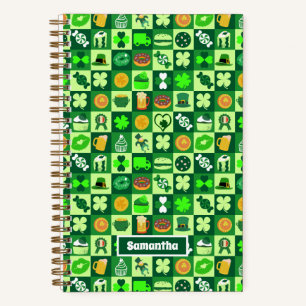 Carnet Icônes de la Saint-Patrick Motif sans couture