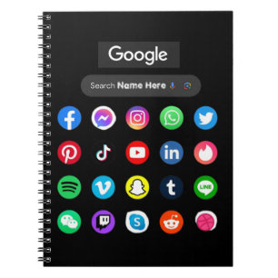 Carnet Icônes de médias sociaux tendance Google barre de 