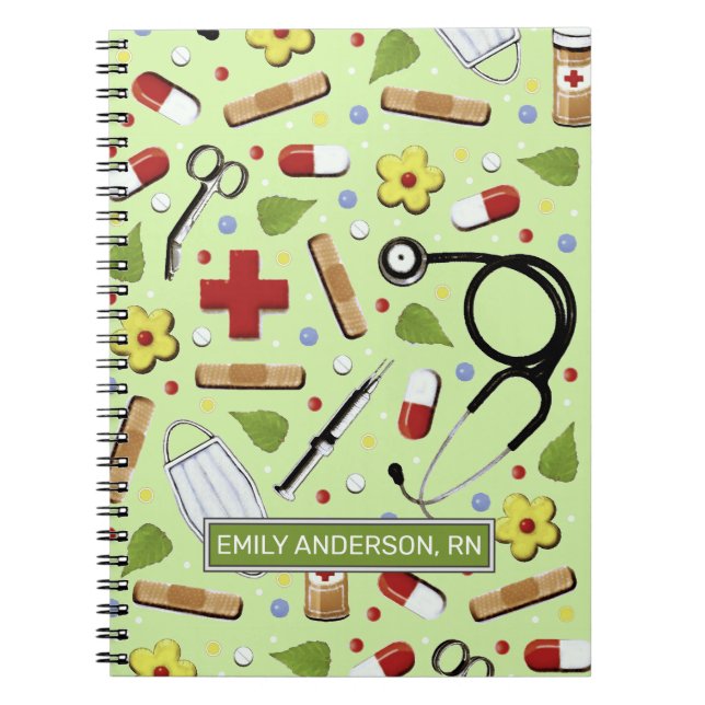 Carnet Idée cadeau infirmière personnalisée (Devant)
