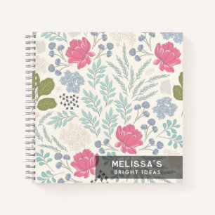 Carnet Idées amusantes florales personnalisées