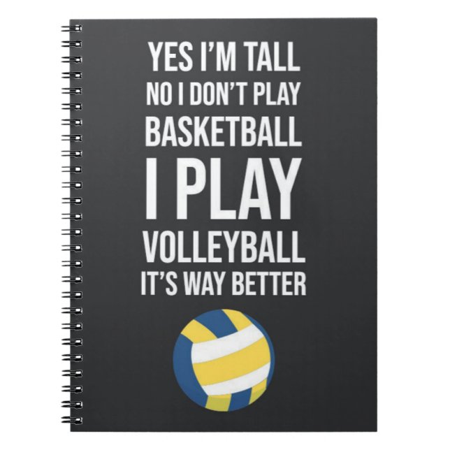 Carnet Idées De Cadeaux D'Équipe De Volleyball Pour Son J (Devant)