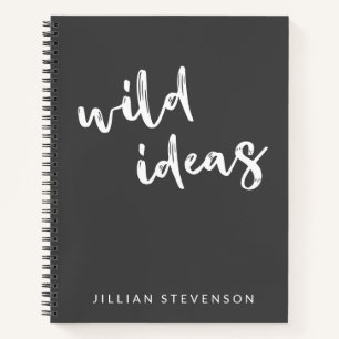 Carnet Idées d'inspiration personnalisées en noir et blan