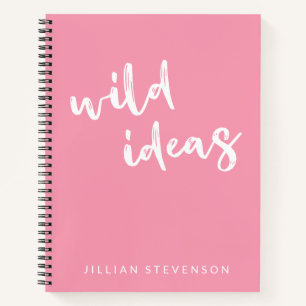 Carnet Idées folles amusantes Inspiré rose personnalisée