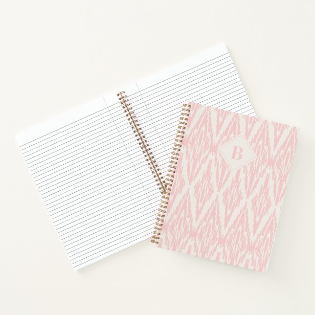 Carnet Ikat Diamond Motif en Pastel Pink Monogram (Intérieur)
