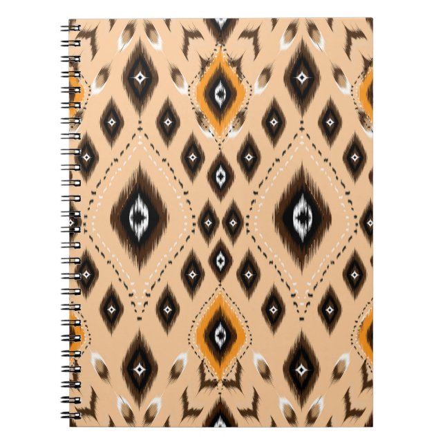Carnet Ikat Ethnic Geometry Folklore Motif (Devant)