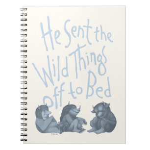 Carnet Il a envoyé les bêtes sauvages au lit - Bleu