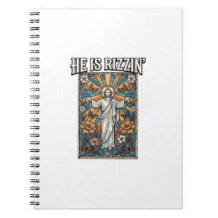 Carnet Il est Rizzin Vintage Pâques Vitrail T-Shirt De