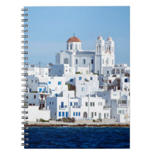 Carnet Île de paros avec le village de naoussa