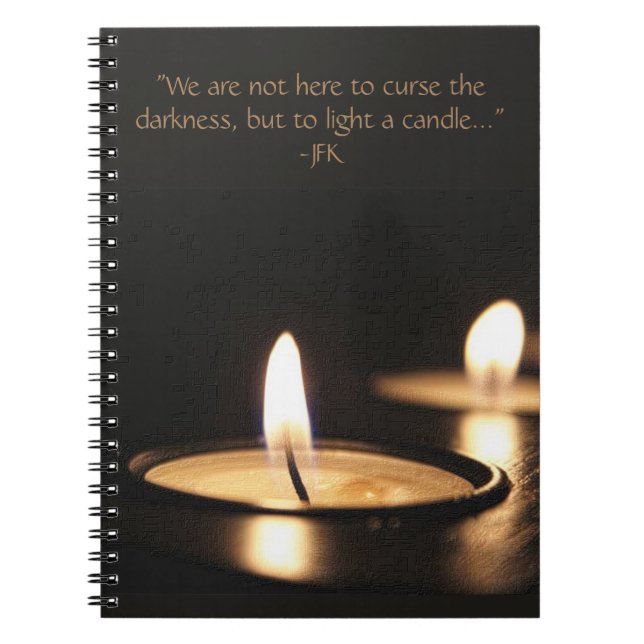 Carnet Illumination Inspirante Citation De Bougie (Devant)