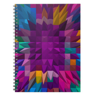 Carnet Illustration 3D ou motif 3D Mosaic color Patte
