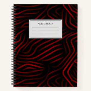 Carnet Illustration Abstraite de lignes rouges