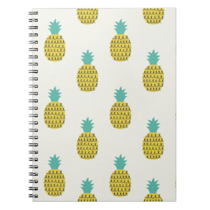 Carnet Illustration amusante Vintage ananas sans voile.