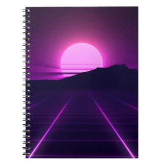 Carnet Illustration Arrière - plan rétro des années 80 av