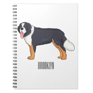 Carnet Illustration bernoise d'un chien de montagne