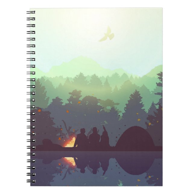 Carnet Illustration Camping Adventure Forest Mountain (Devant)