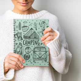 Carnet Illustration Camping Extérieur