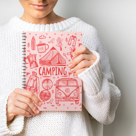 Carnet Illustration Camping Extérieur