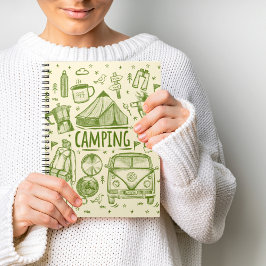 Carnet Illustration Camping Extérieur