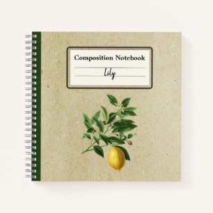 Carnet Illustration Citrus Limonium Comp personnalisée