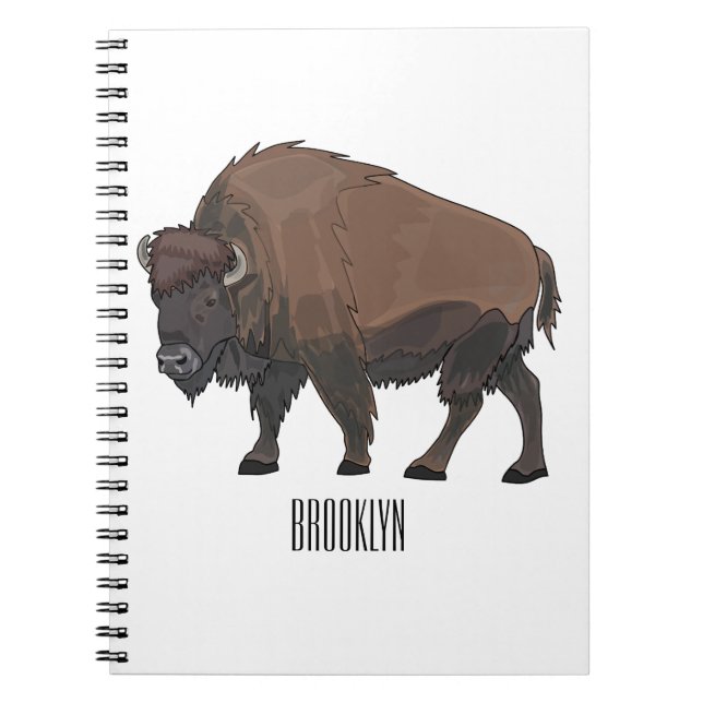 Carnet Illustration de bison (Devant)