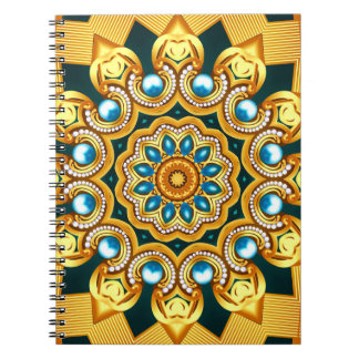 Carnet Illustration de cadre décoratif de perle d'or