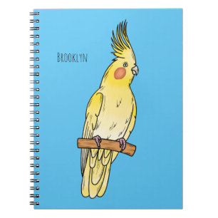 Carnet Illustration de cartoon de perruche calopsitte