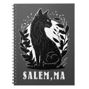 Carnet Illustration de chat noir   Salem