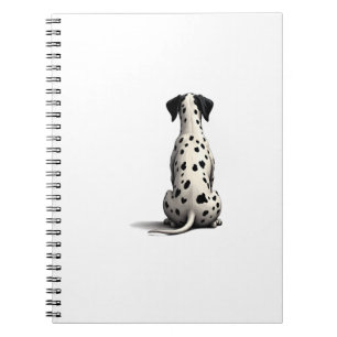 Carnet Illustration de chien dalmatien vintage de dos Min