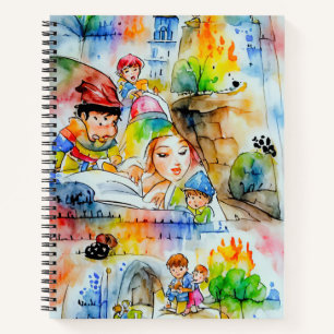 Carnet Illustration de conte de fées fantaisiste