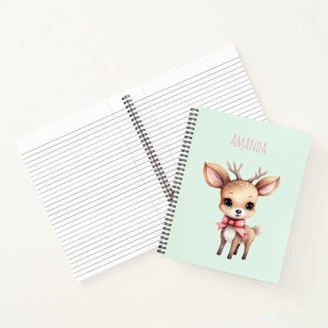 Carnet Illustration de dessin animé de cerfs de bébés mig (Intérieur)