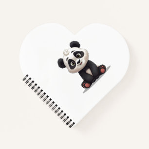 Carnet Illustration de dessin animé d'ours panda assis