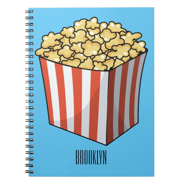 Carnet Illustration de dessin animé Popcorn (Devant)