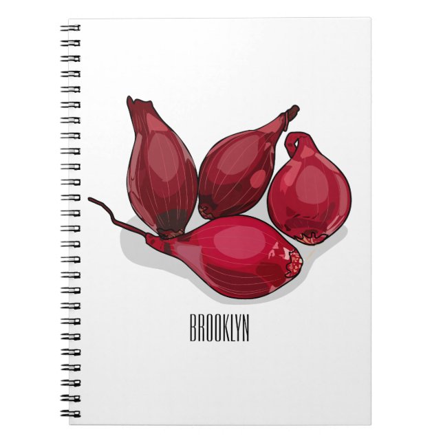 Carnet Illustration de dessin animé Shallot (Devant)